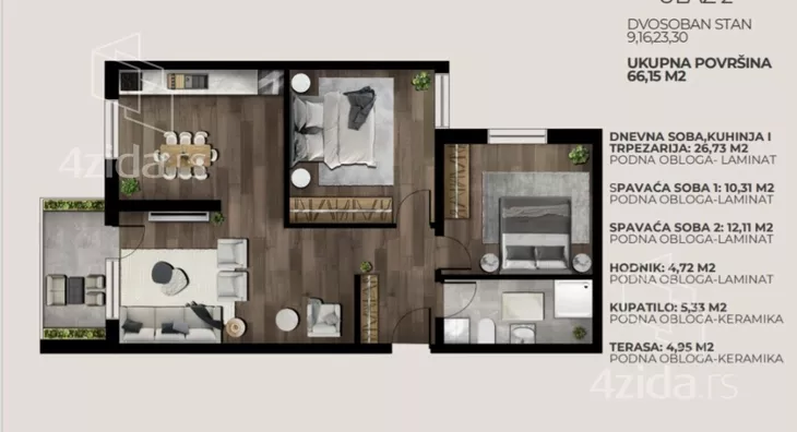 Trosoban stan | 4zida