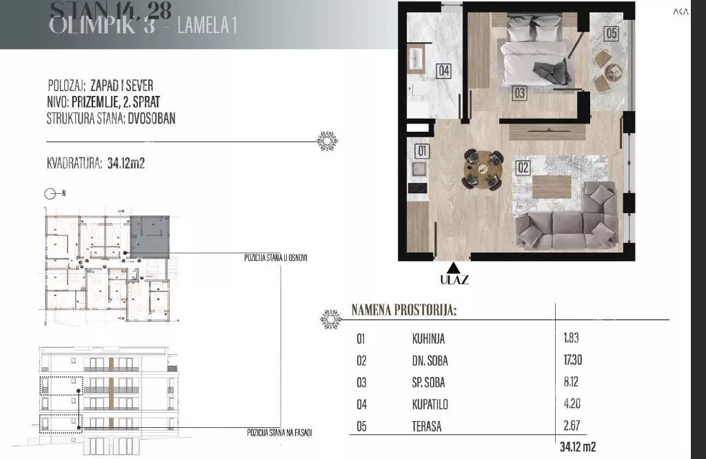 Jednosoban stan | 4zida