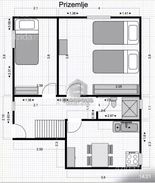 Petosoban stan | 4zida