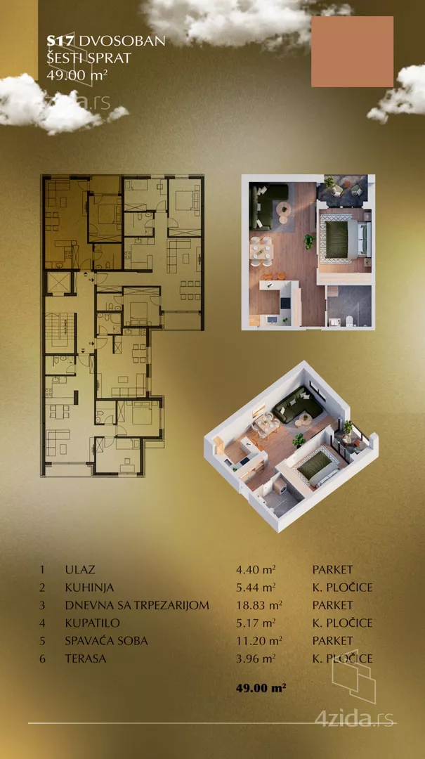 Dvosoban stan | 4zida