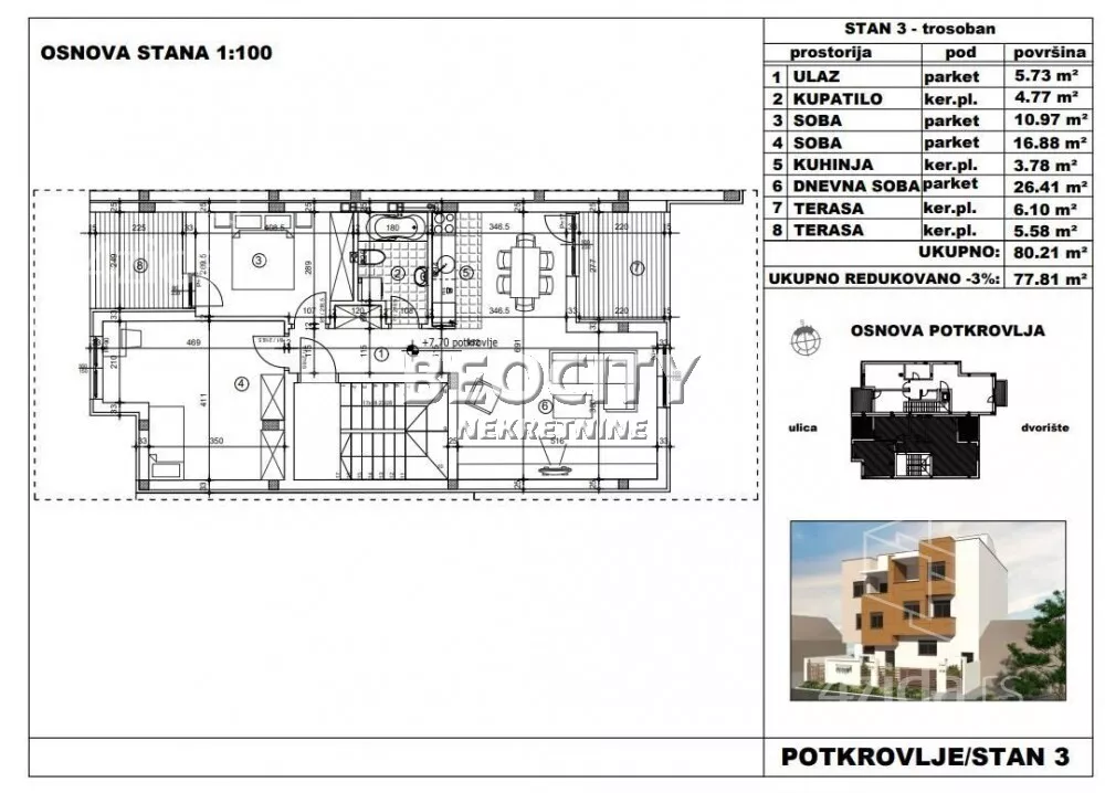 Trosoban stan | 4zida