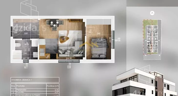 Jednoiposoban stan | 4zida