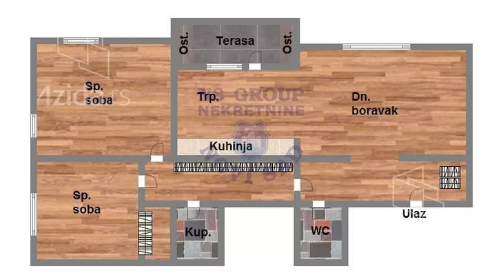 Trosoban stan | 4zida