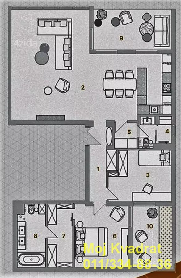 Trosoban stan | 4zida