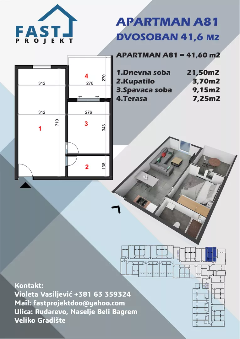 Dvosoban stan | 4zida