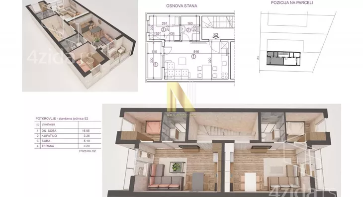 Jednoiposoban stan | 4zida