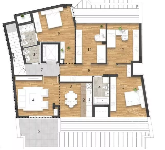 Petosoban stan | 4zida