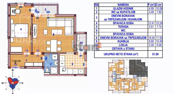 Jednoiposoban stan | 4zida