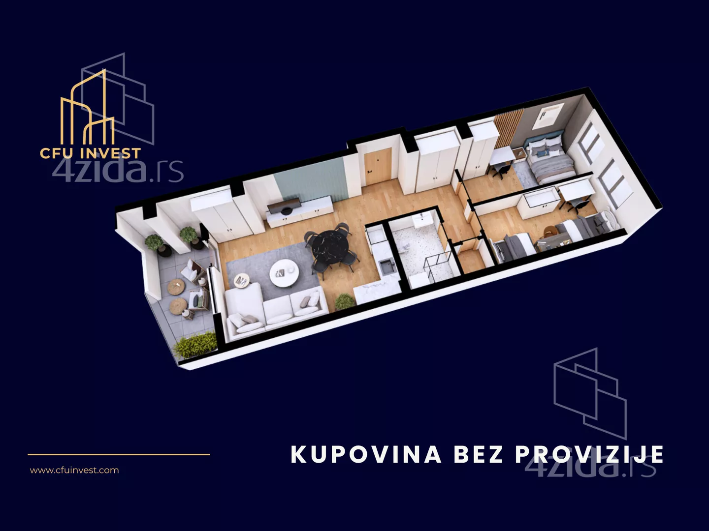 Trosoban stan | 4zida