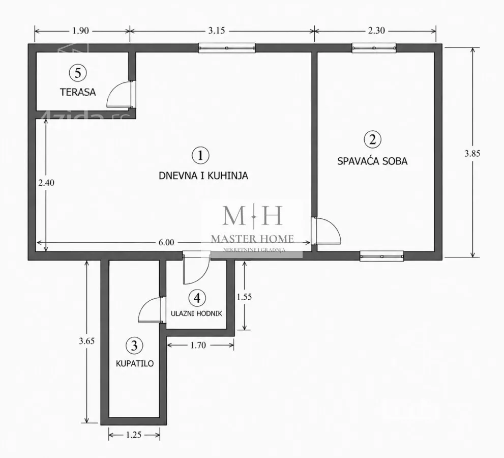 Jednosoban stan | 4zida