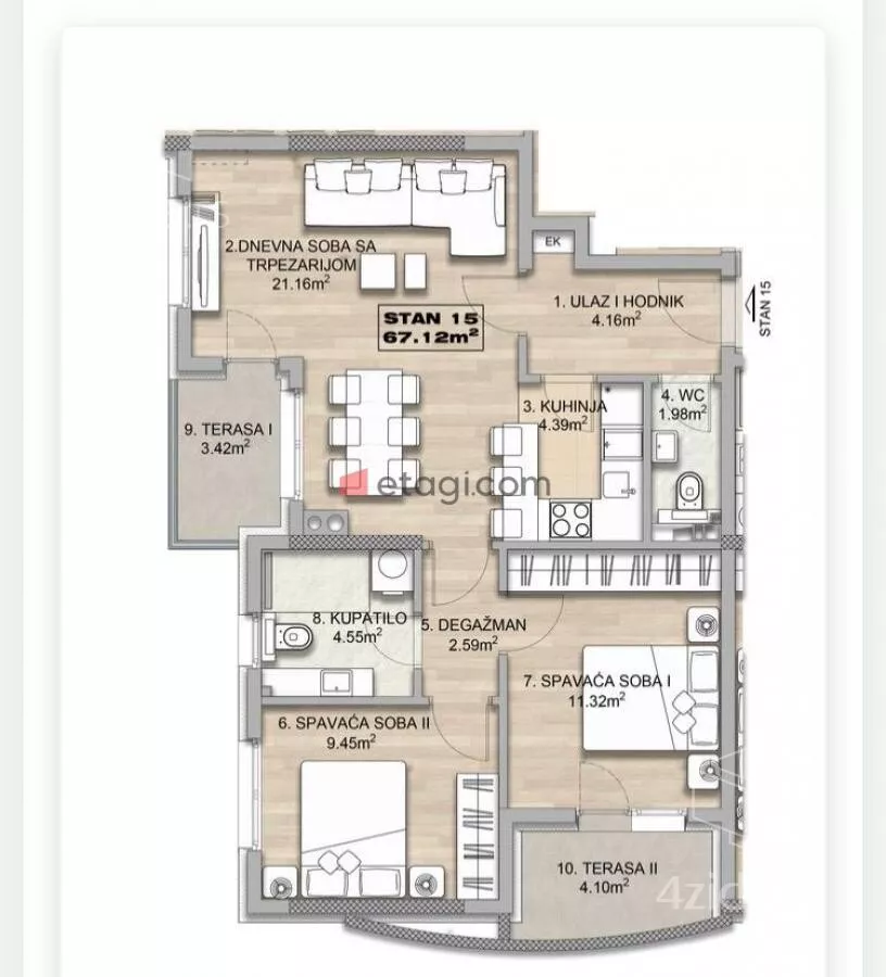 Trosoban stan | 4zida