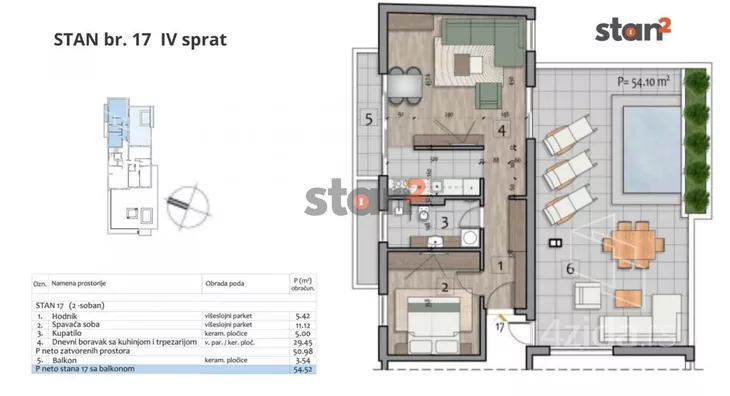 Jednoiposoban stan | 4zida