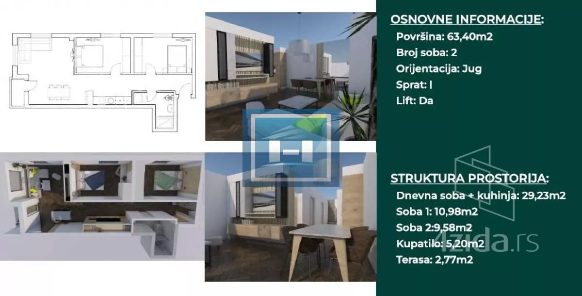 Dvoiposoban stan | 4zida