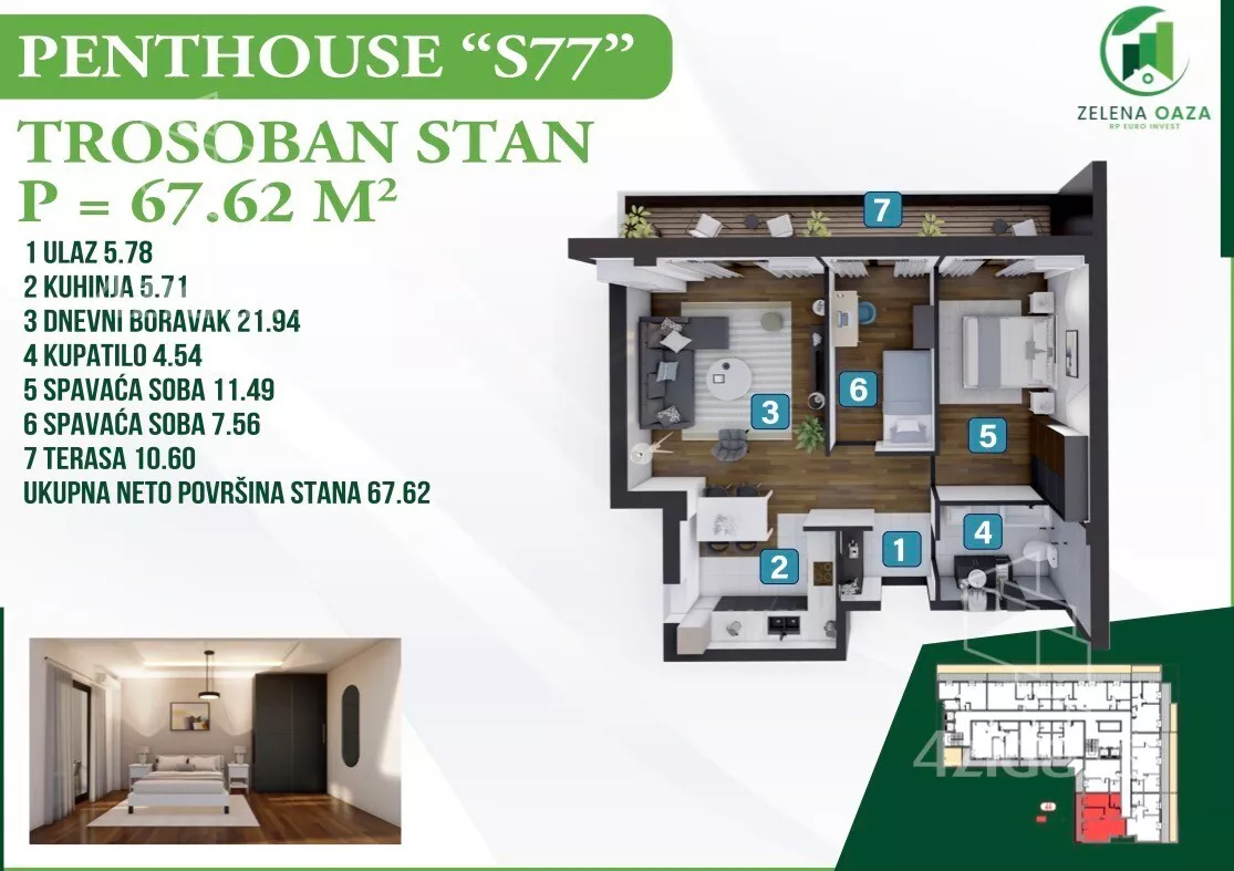 Trosoban stan | 4zida
