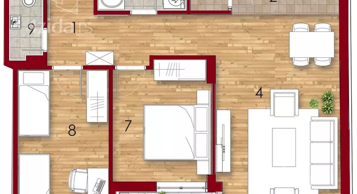 Trosoban stan | 4zida