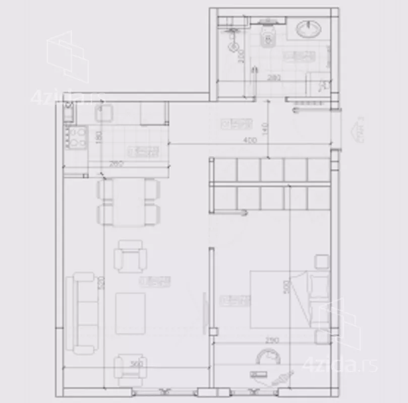 Dvosoban stan | 4zida