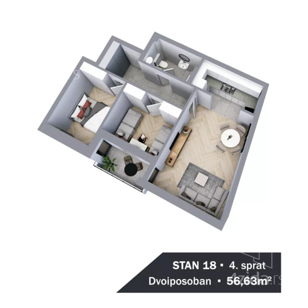 Dvoiposoban stan | 4zida