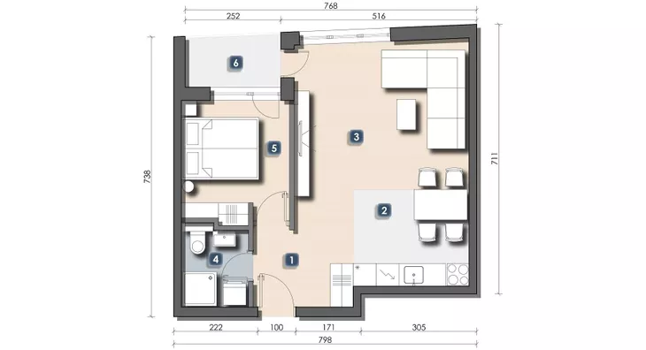 Dvosoban stan | 4zida