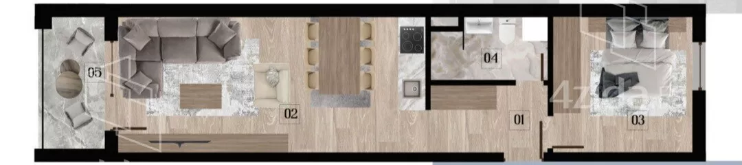 Jednoiposoban stan | 4zida