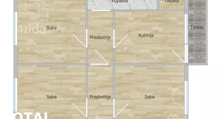 Trosoban stan | 4zida