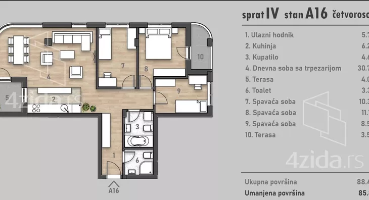 Četvorosoban stan | 4zida