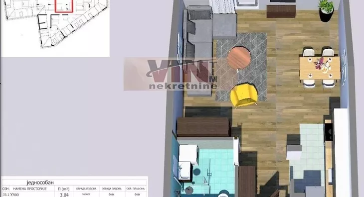 Jednosoban stan | 4zida