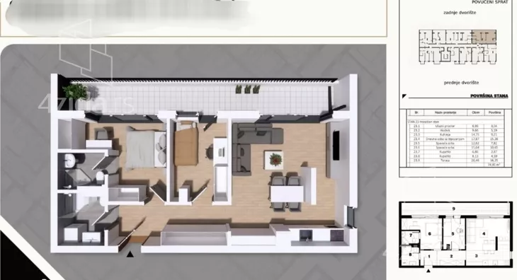 Trosoban stan | 4zida