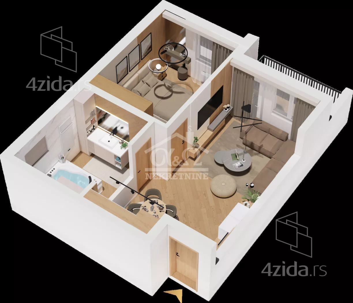 Jednosoban stan | 4zida