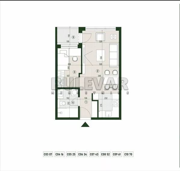 Jednoiposoban stan | 4zida