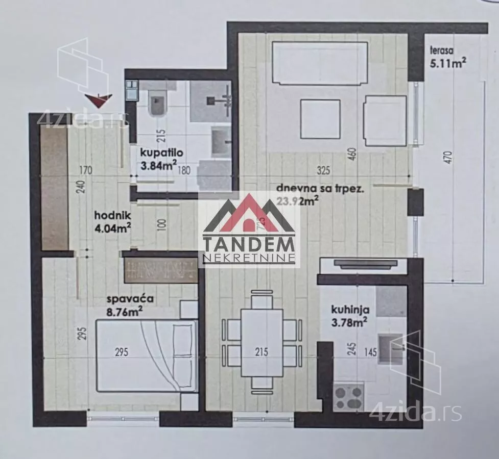 Jednoiposoban stan | 4zida