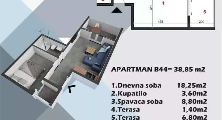 Dvosoban stan | 4zida