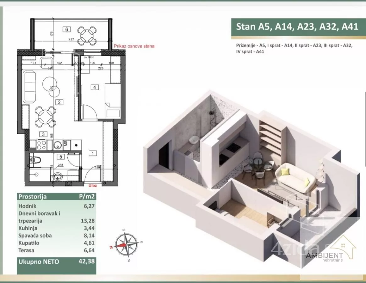 Dvosoban stan | 4zida