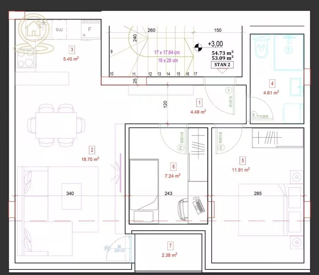 Trosoban stan | 4zida