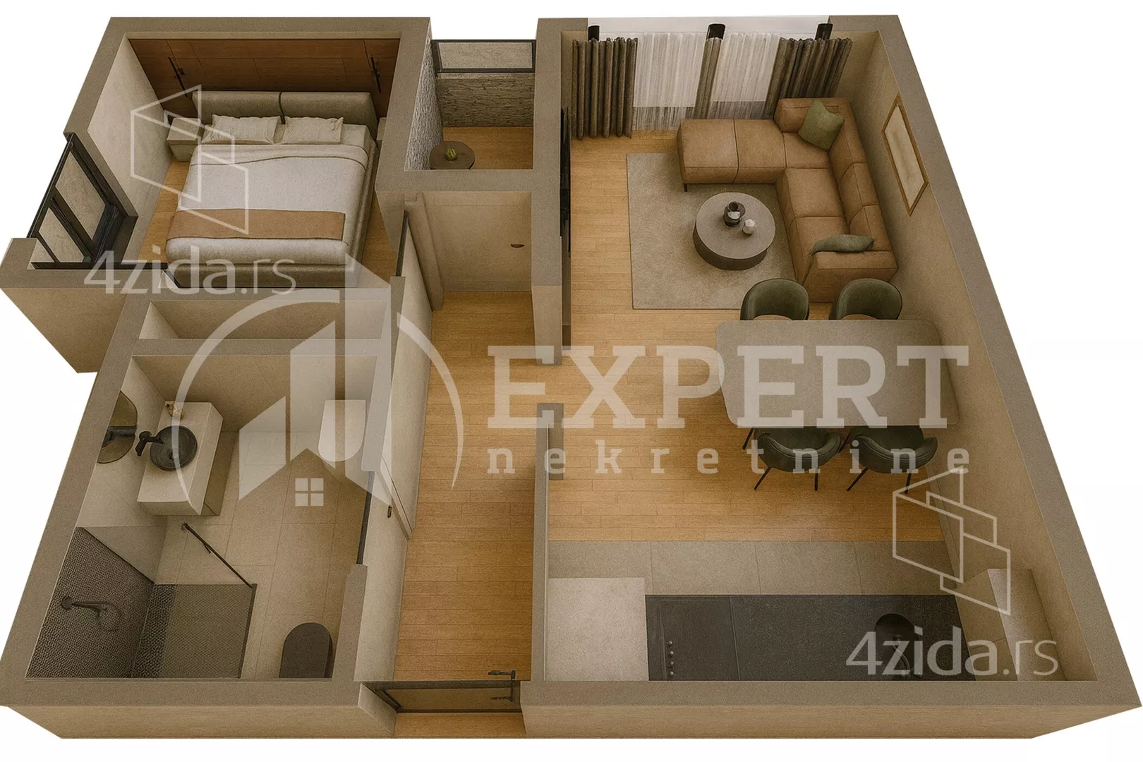 Jednoiposoban stan | 4zida