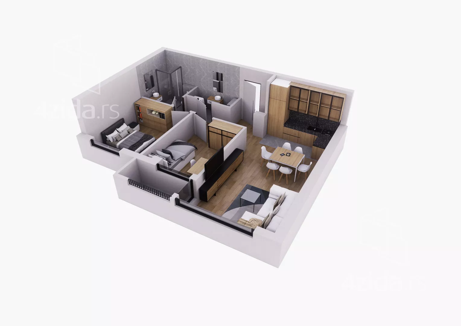 Dvoiposoban stan | 4zida