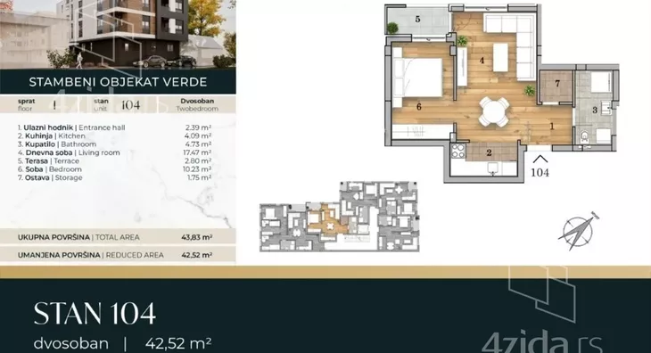 Dvosoban stan | 4zida