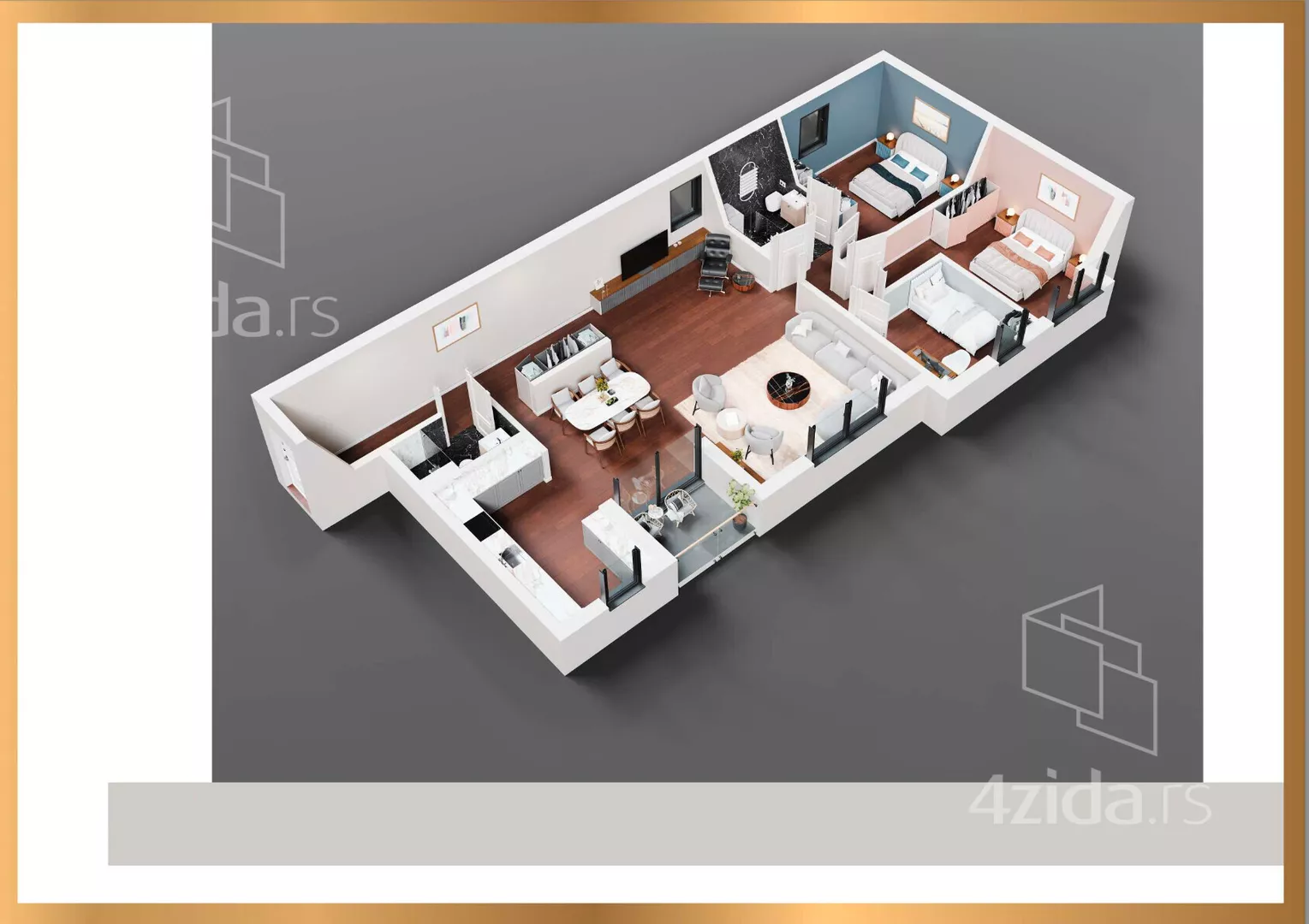 Trosoban stan | 4zida