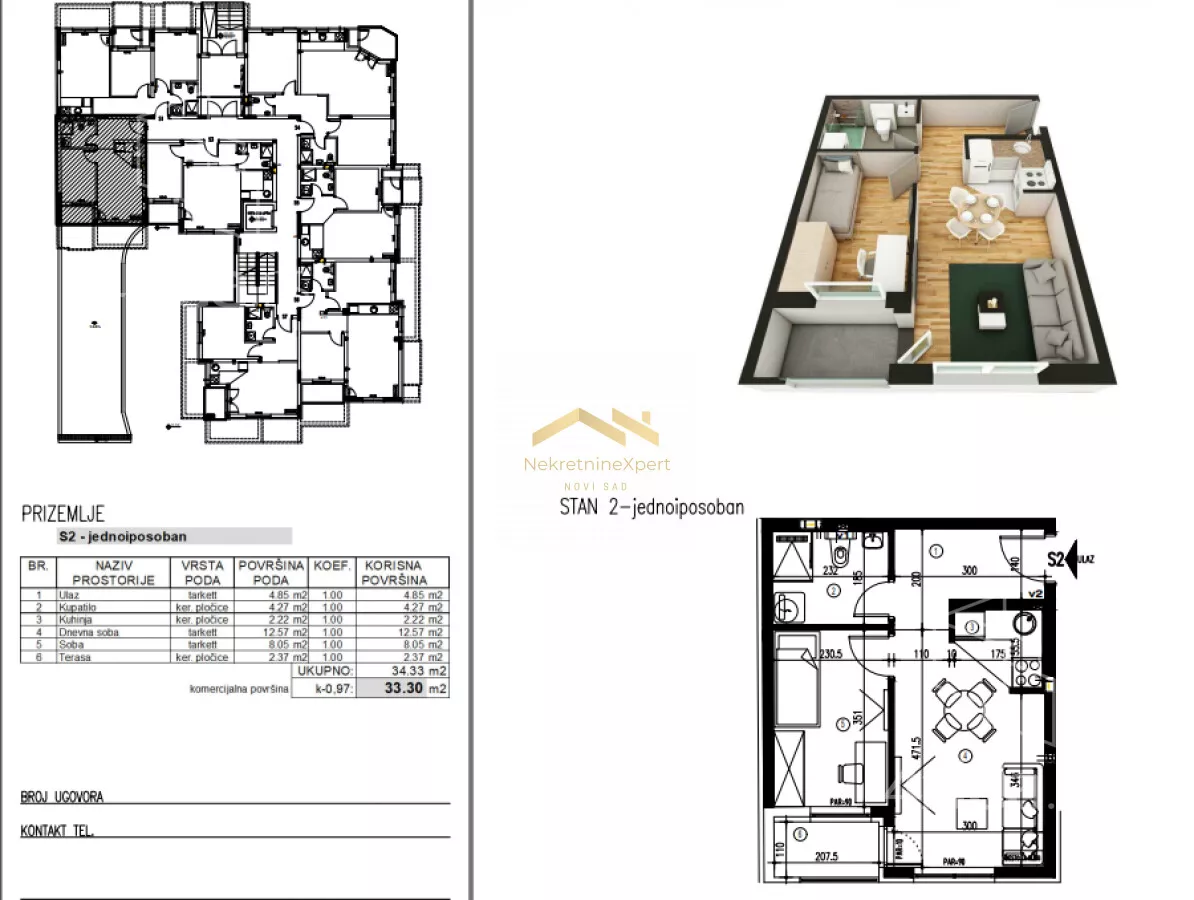 Jednoiposoban stan | 4zida