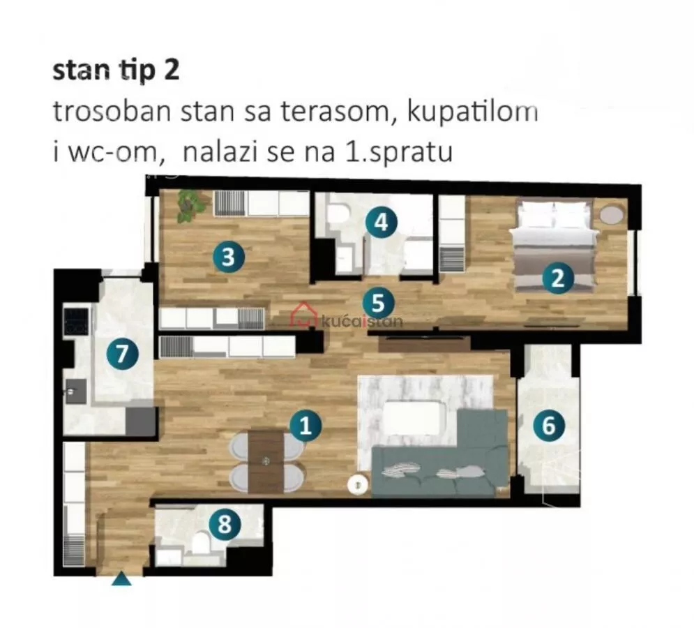 Trosoban stan | 4zida