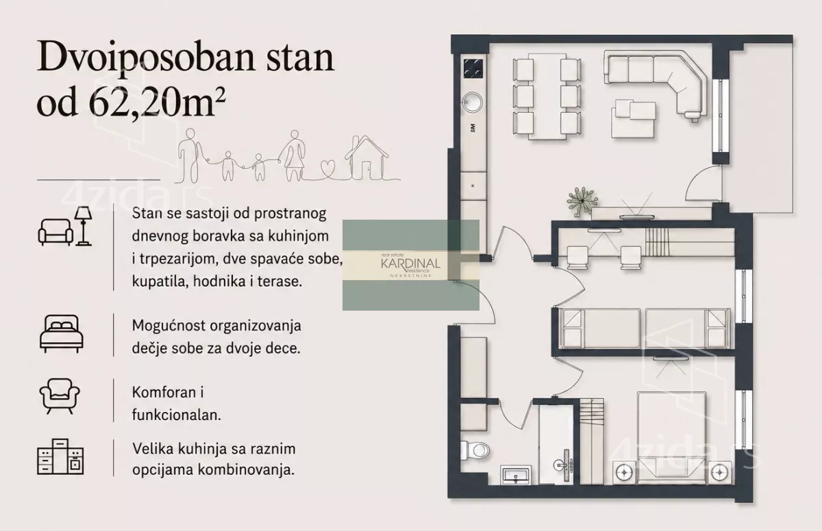 Dvoiposoban stan | 4zida