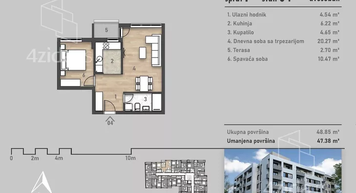 Dvosoban stan | 4zida