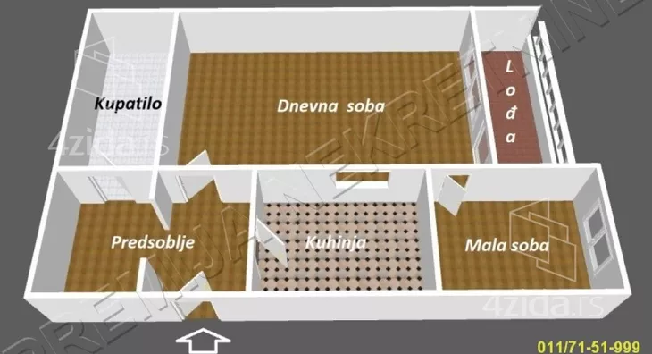 Jednoiposoban stan | 4zida