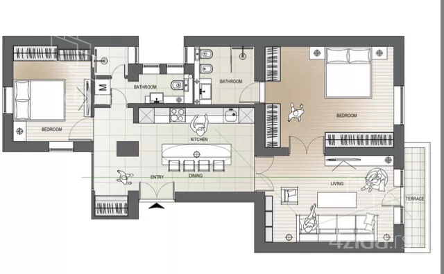 Trosoban stan | 4zida