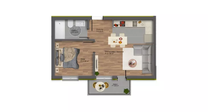 Jednosoban stan | 4zida