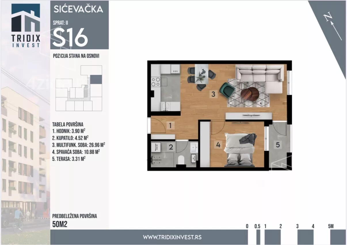 Jednoiposoban stan | 4zida