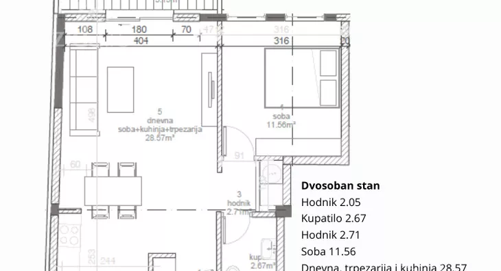 Dvosoban stan | 4zida