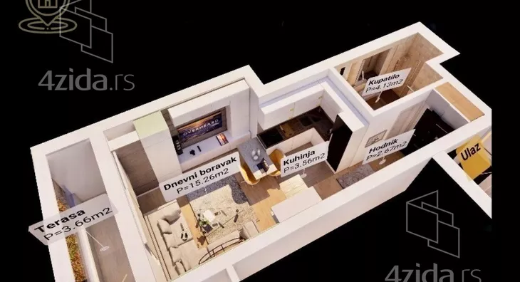 Jednosoban stan | 4zida