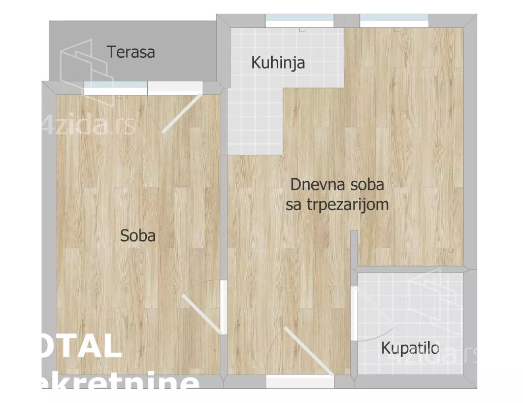 Jednoiposoban stan | 4zida