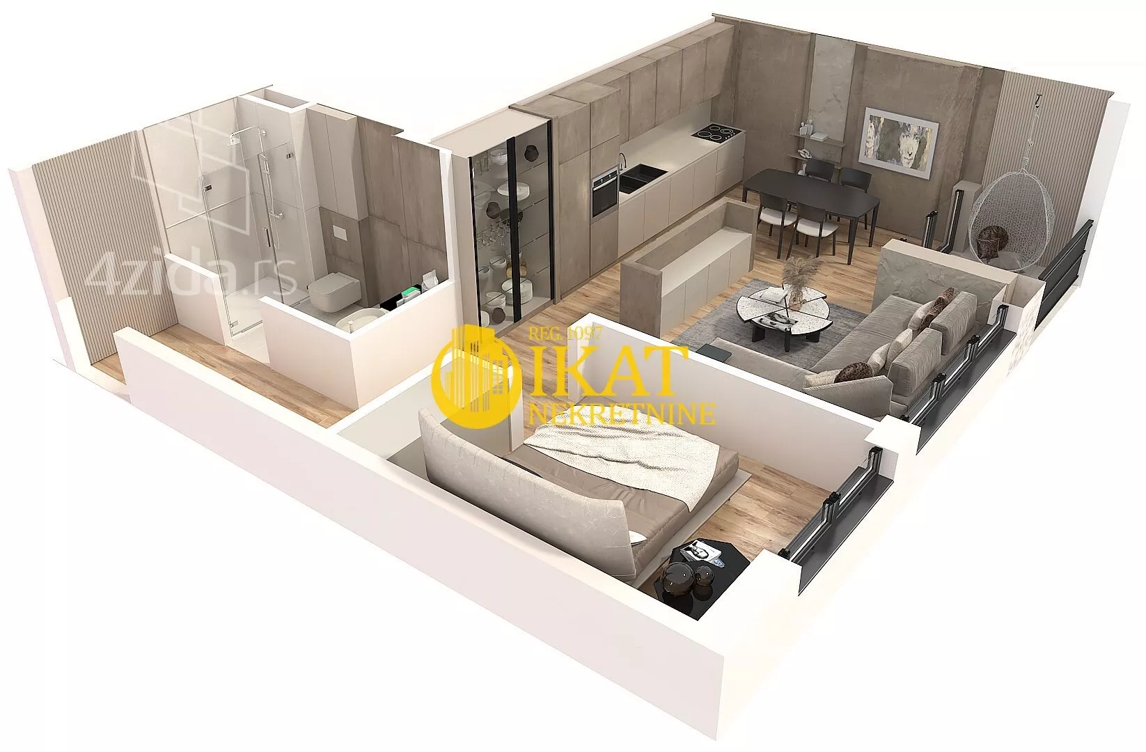 Jednoiposoban stan | 4zida