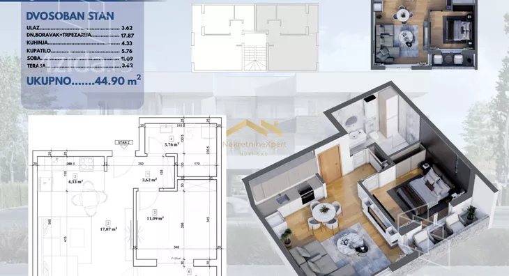 Dvosoban stan | 4zida